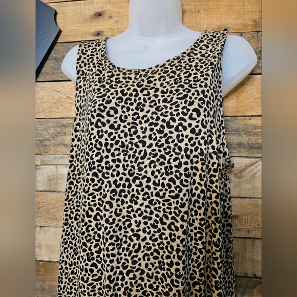 Old Navy women's leopard print causal A-line midi dress size L/XL - Picture 5 of 14